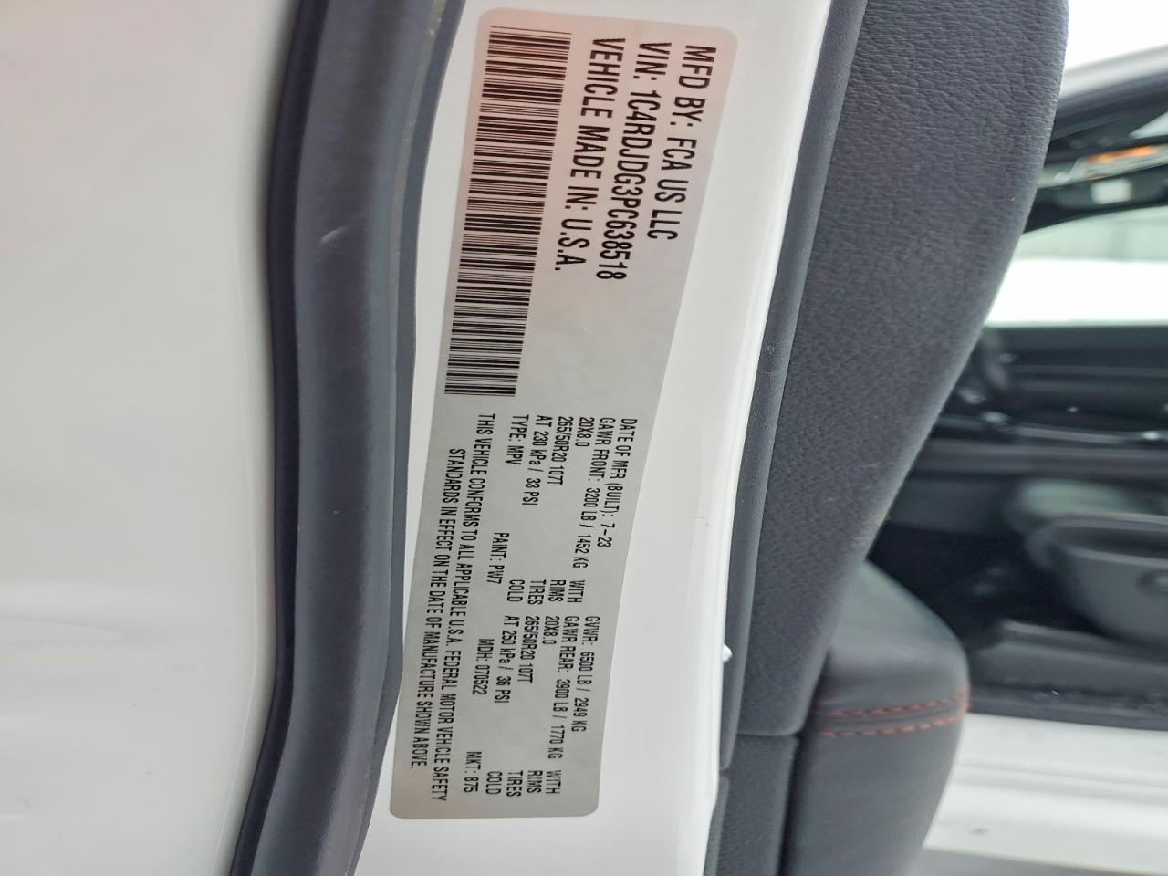 2023 DODGE DURANGO GT photo 27