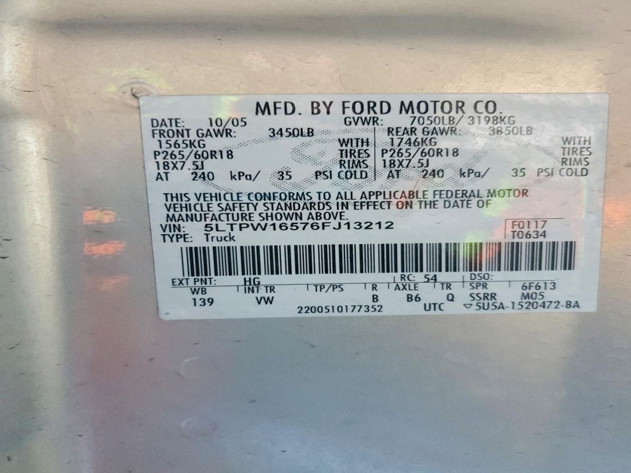 2006 LINCOLN MARK LT photo 23