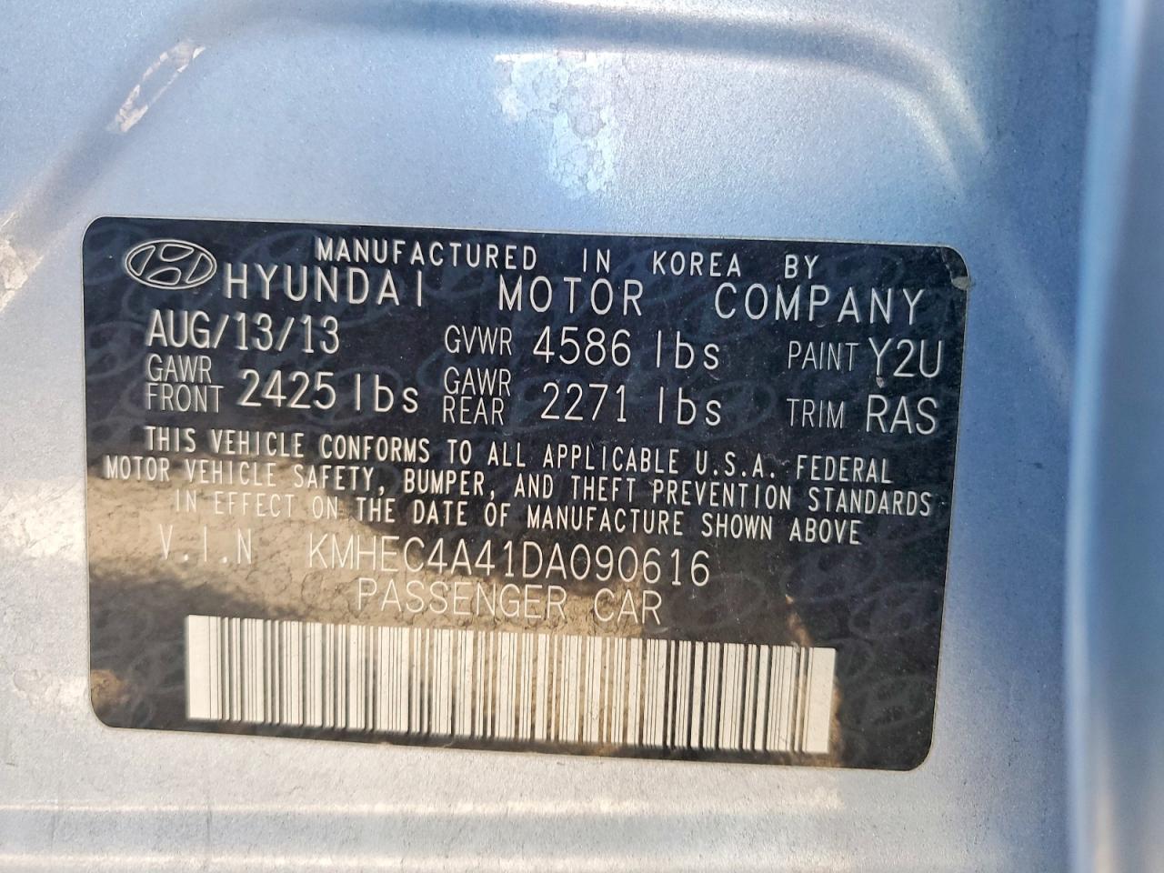 2013 HYUNDAI SONATA HYBRID photo 25