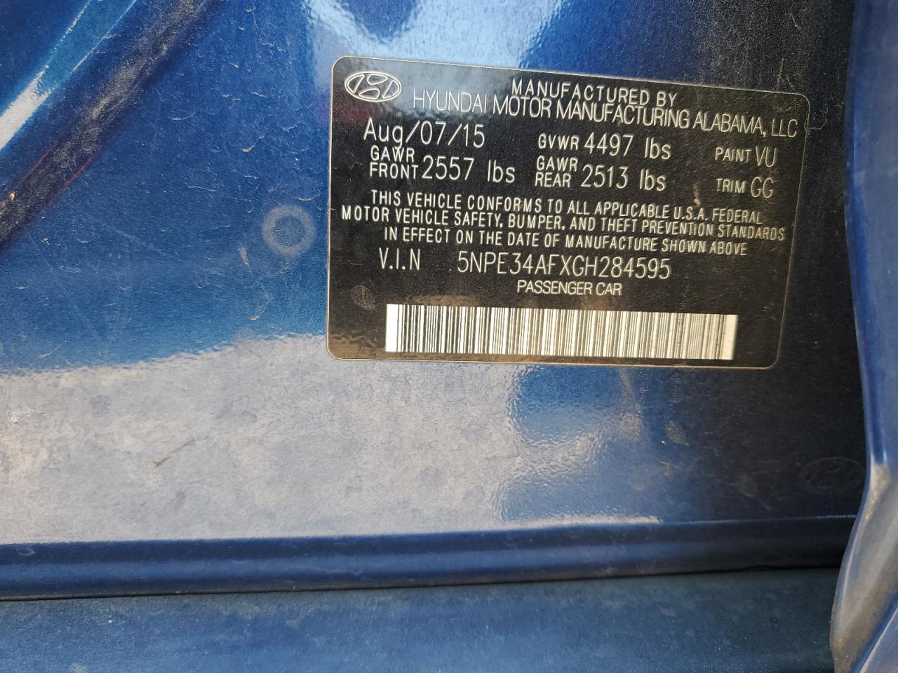 2016 HYUNDAI SONATA SPORT photo 25