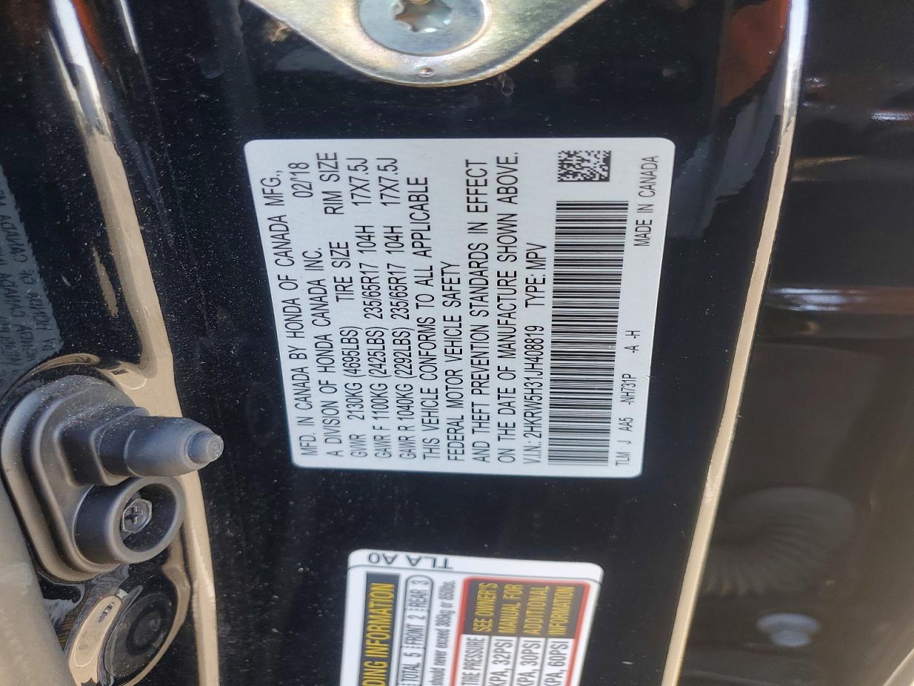 2018 HONDA CR-V LX photo 13