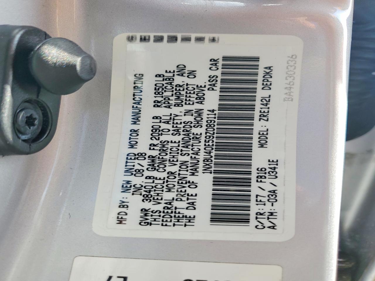 2009 TOYOTA COROLLA BASE photo 13