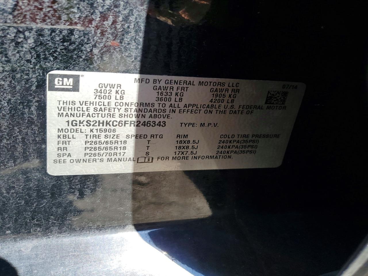 2015 GMC YUKON XL K1500 SLT photo 25