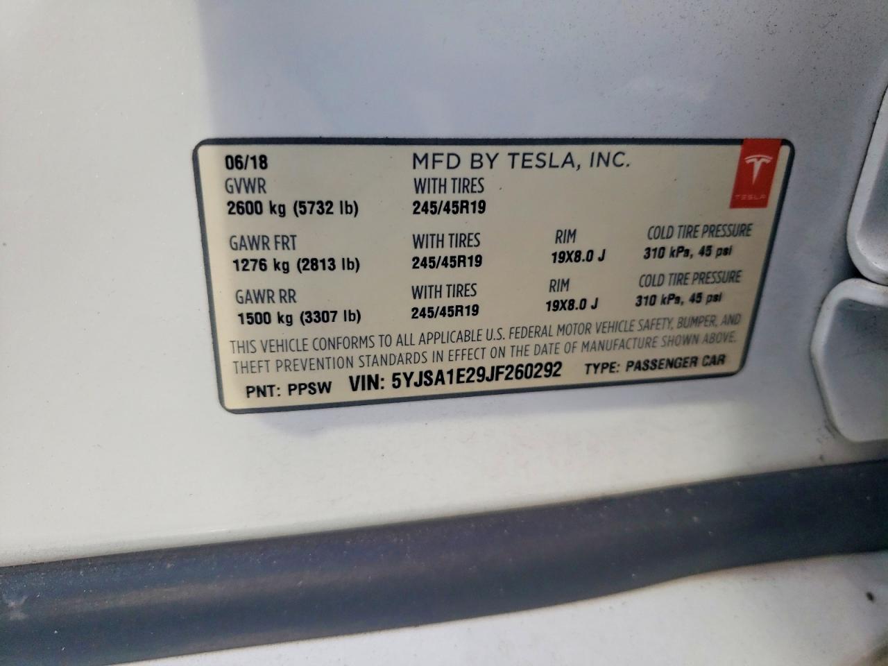 2018 TESLA MODEL S photo 25
