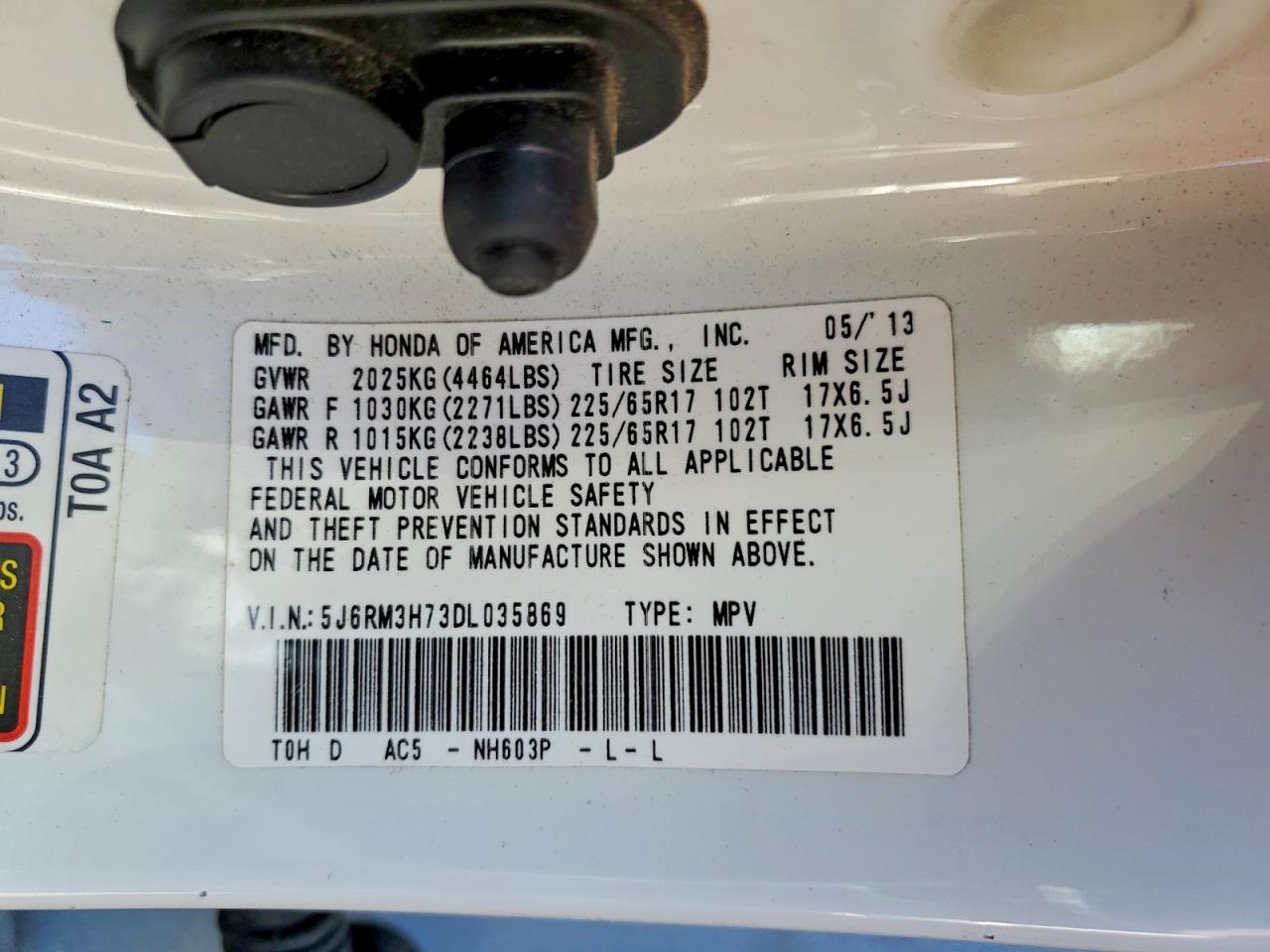 2013 HONDA CR-V EXL photo 37