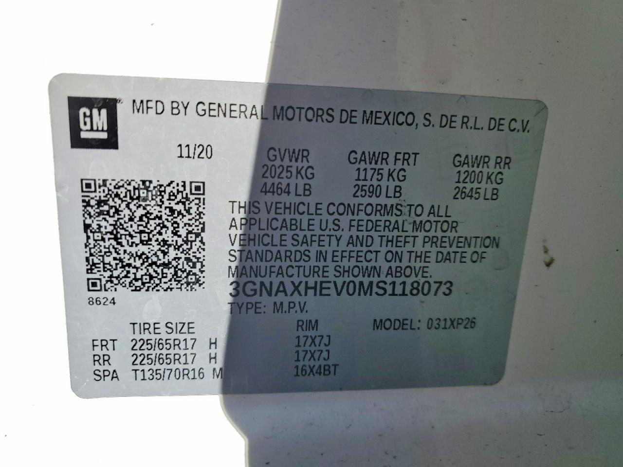 2021 CHEVROLET EQUINOX LS photo 13