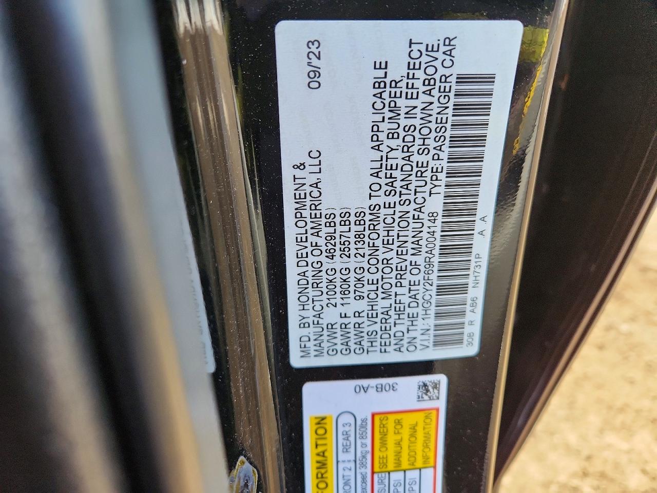 2024 HONDA ACCORD HYBRID EXL photo 12