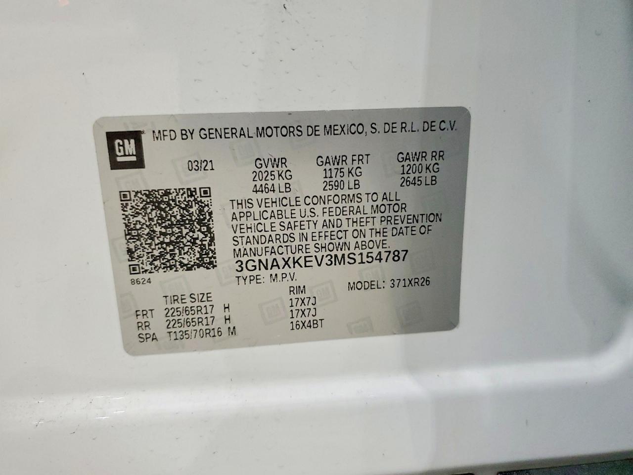 2021 CHEVROLET EQUINOX LT photo 25