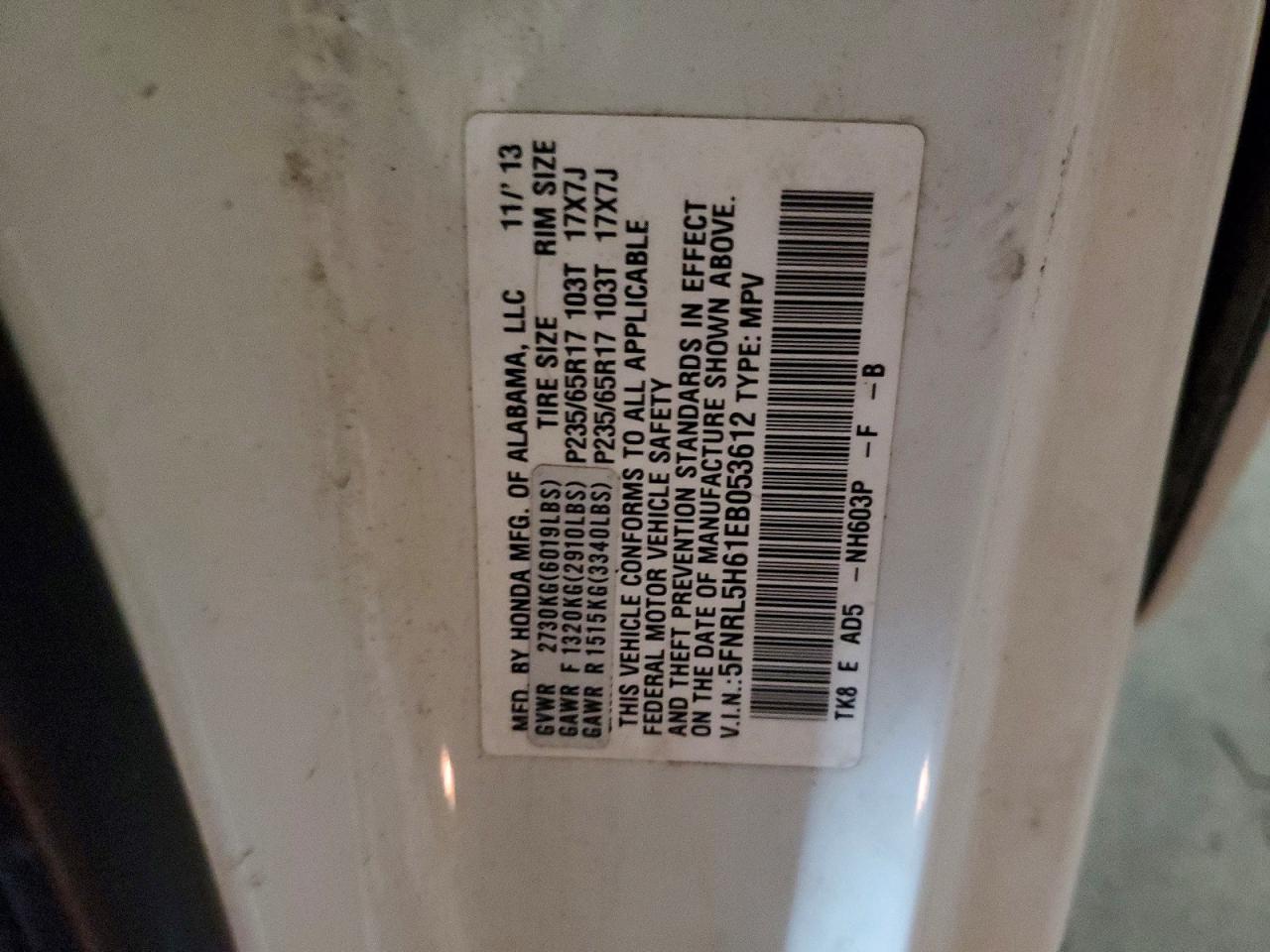2014 HONDA ODYSSEY EXL photo 14