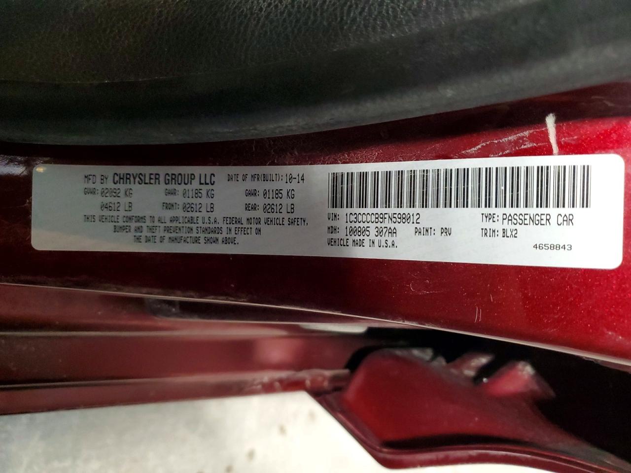 2015 CHRYSLER 200 C photo 12