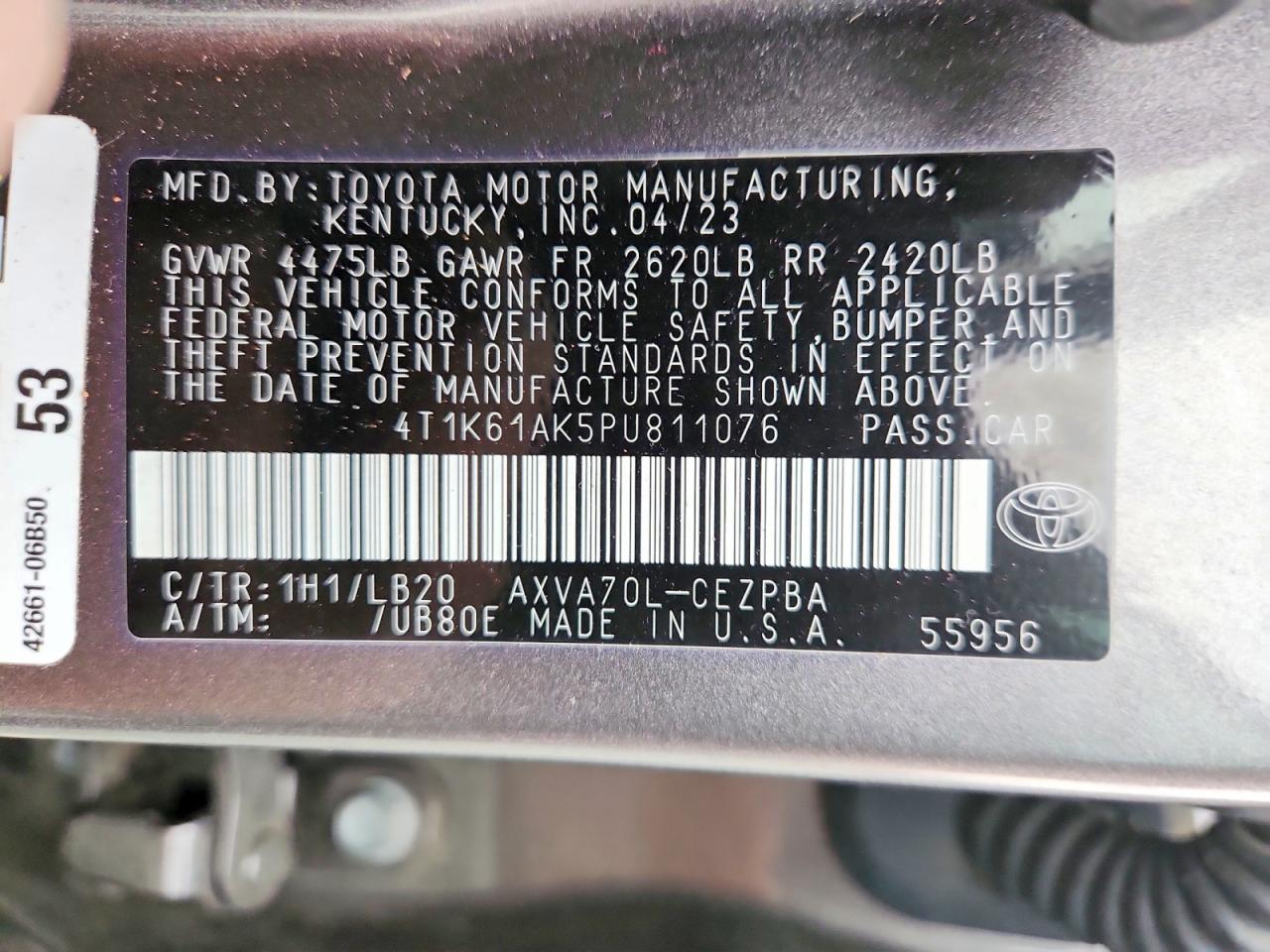 2023 TOYOTA CAMRY XSE photo 12