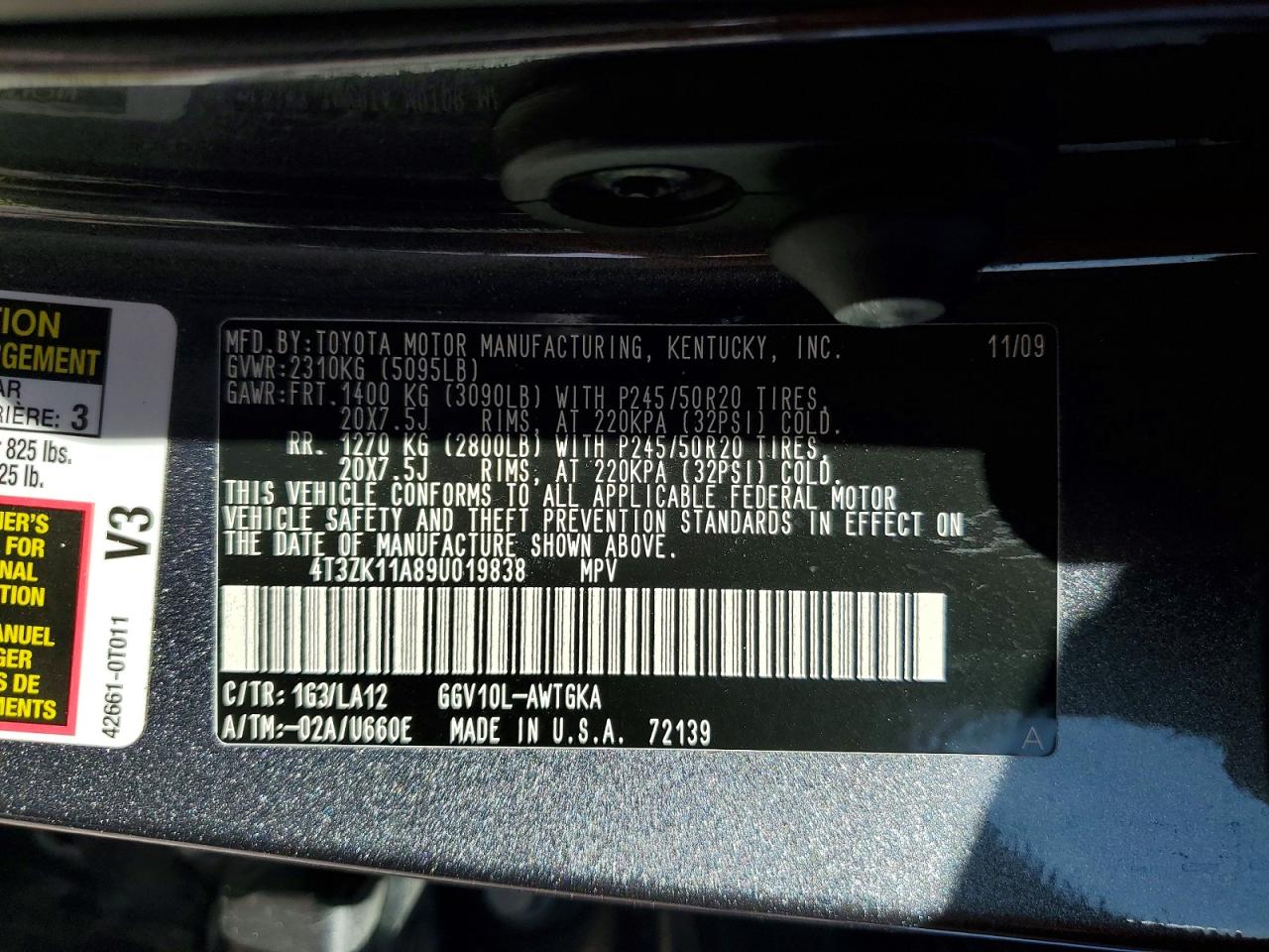 2009 TOYOTA VENZA photo 13