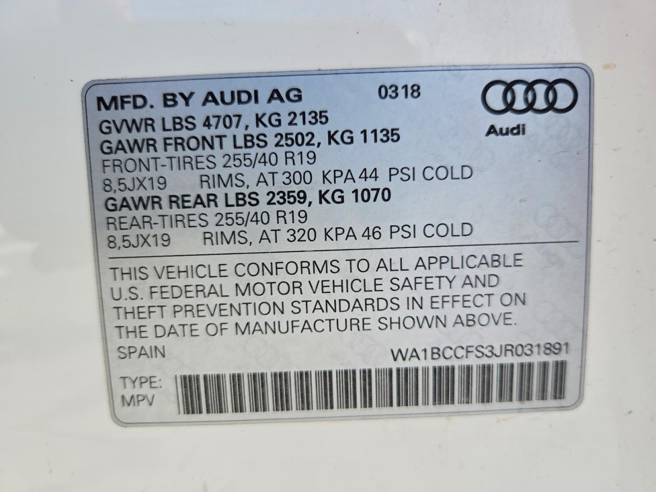 2018 AUDI Q3 PREMIUM photo 34