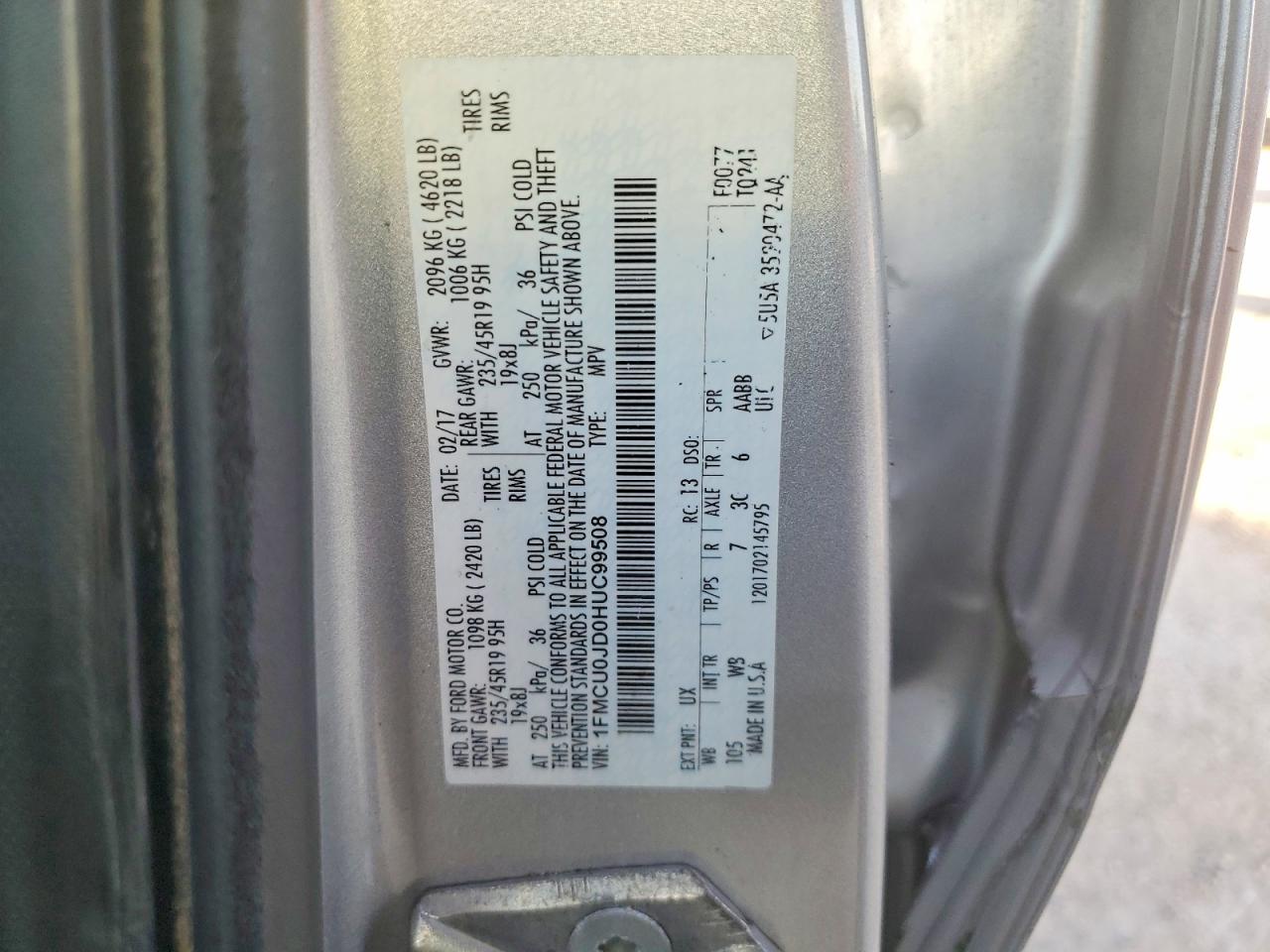 2017 FORD ESCAPE TITANIUM photo 12