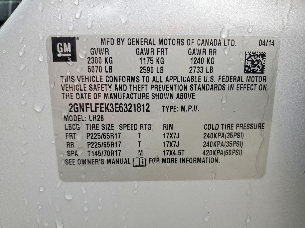 2014 CHEVROLET EQUINOX LT photo 27