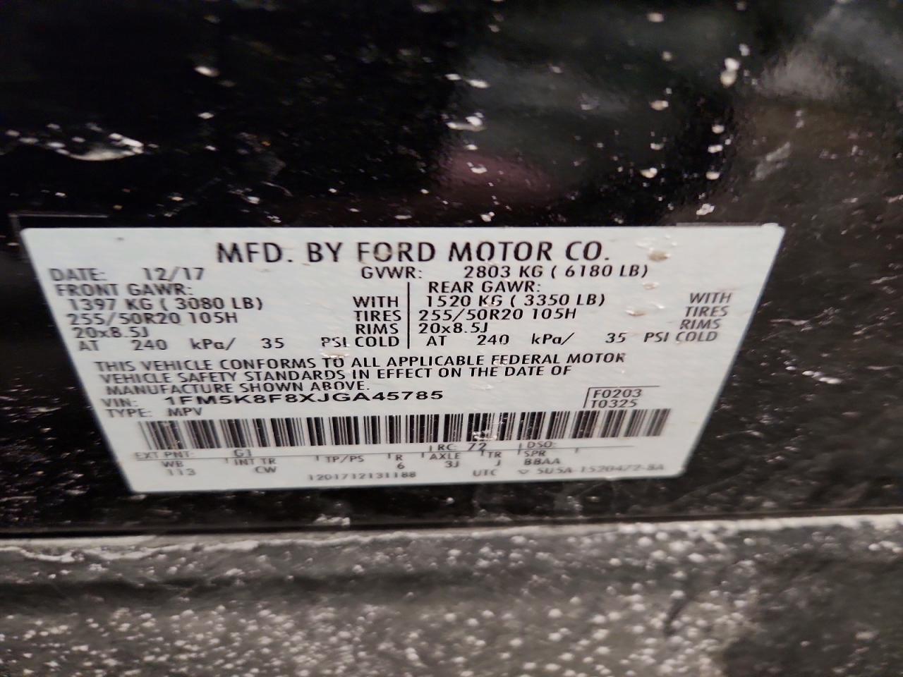 2018 FORD EXPLORER LIMITED photo 27