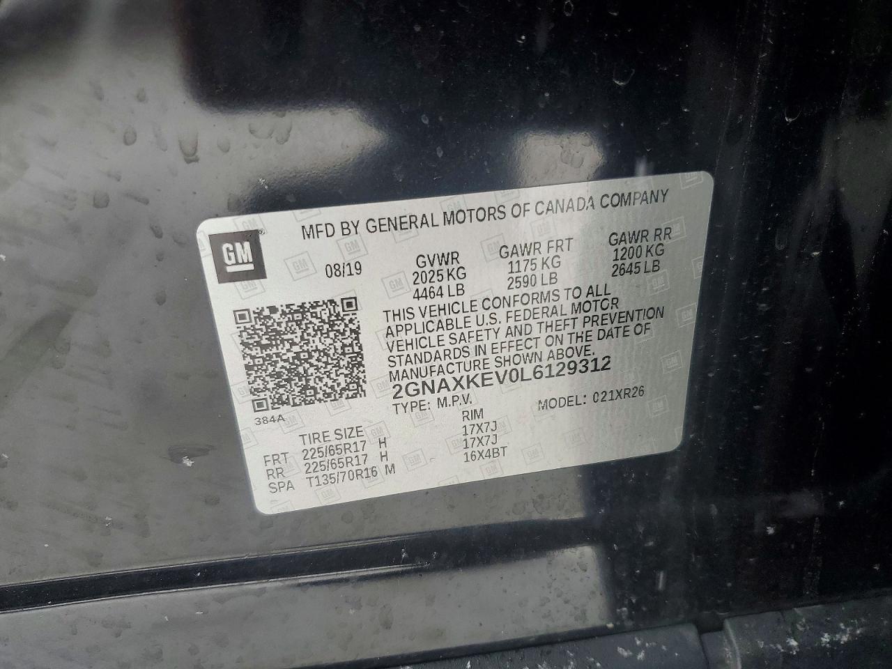 2020 CHEVROLET EQUINOX LT photo 37