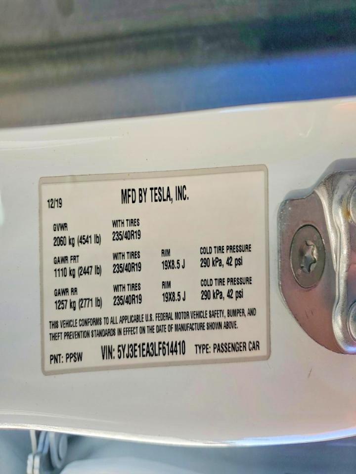 2020 TESLA MODEL 3 photo 12