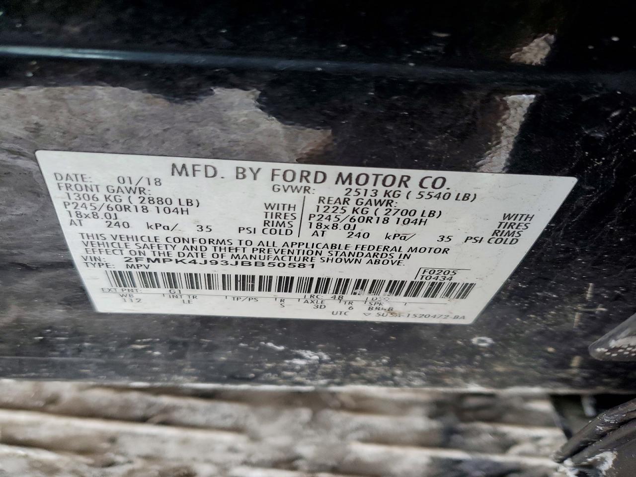 2018 FORD EDGE SEL photo 13