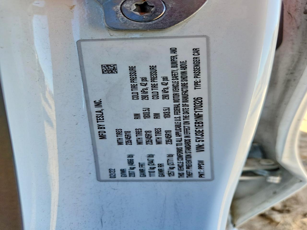 2022 TESLA MODEL 3 photo 37