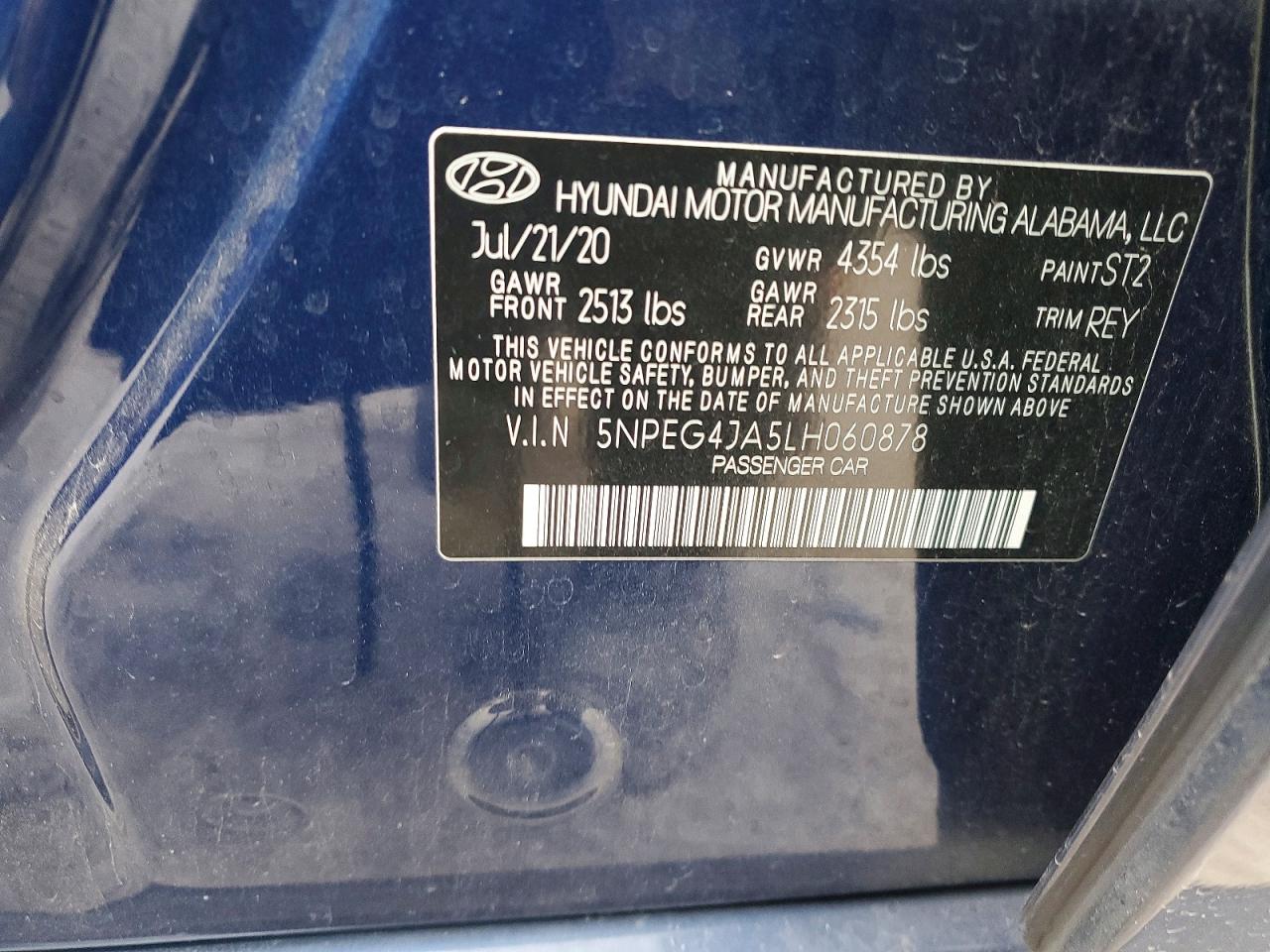 2020 HYUNDAI SONATA SE photo 37