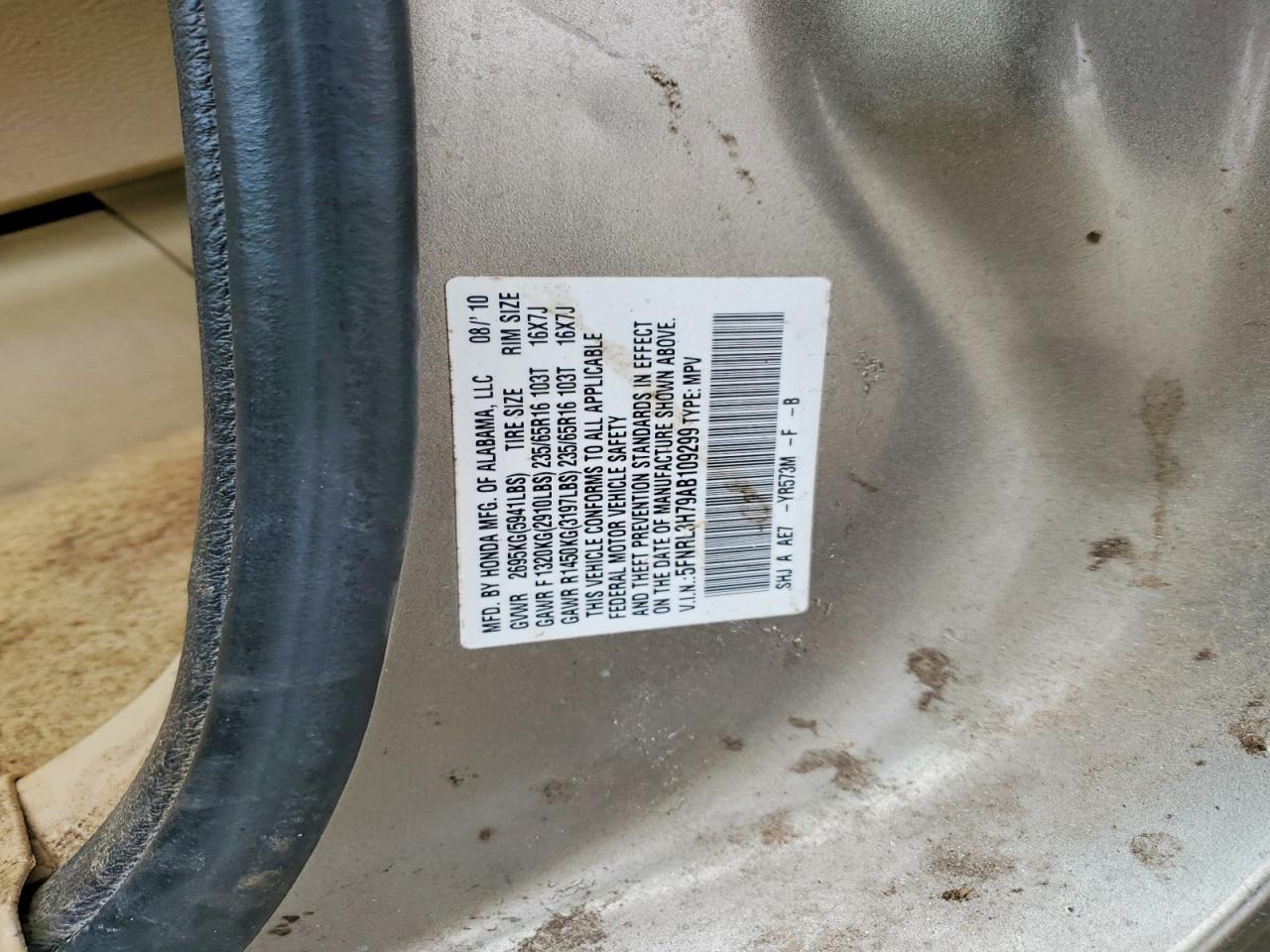 2010 HONDA ODYSSEY EXL photo 13