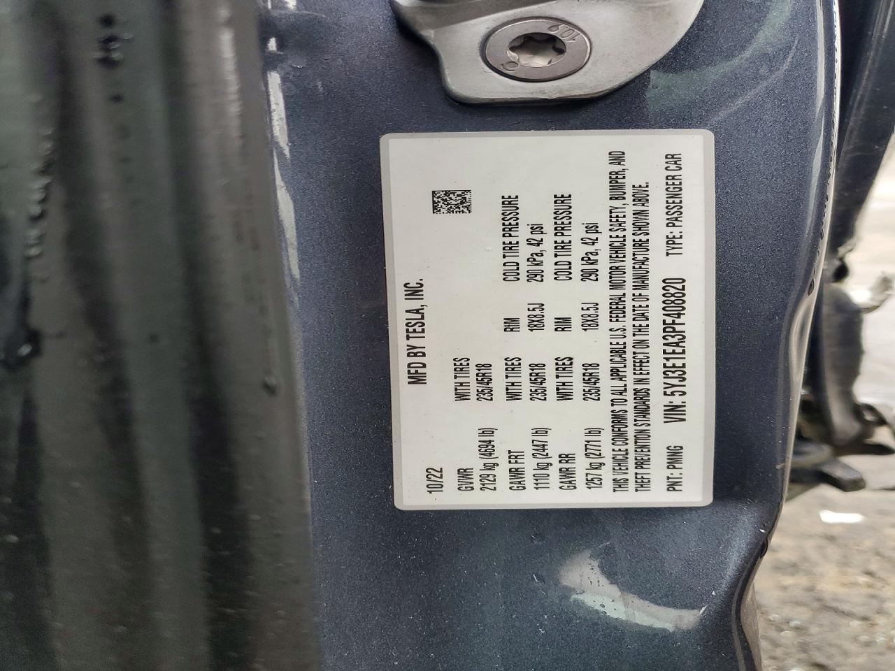 2023 TESLA MODEL 3 photo 12