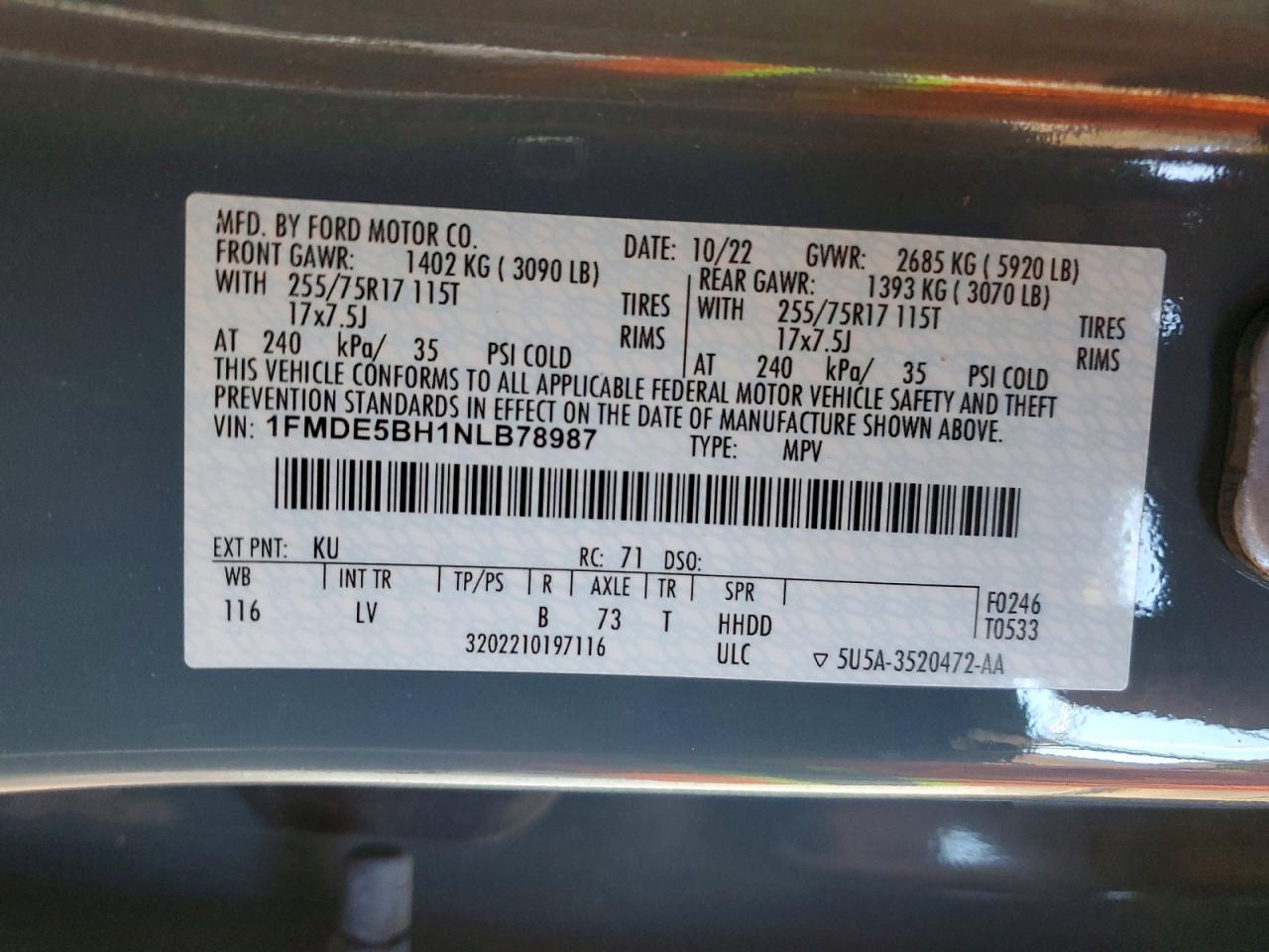 2022 FORD BRONCO BASE photo 25