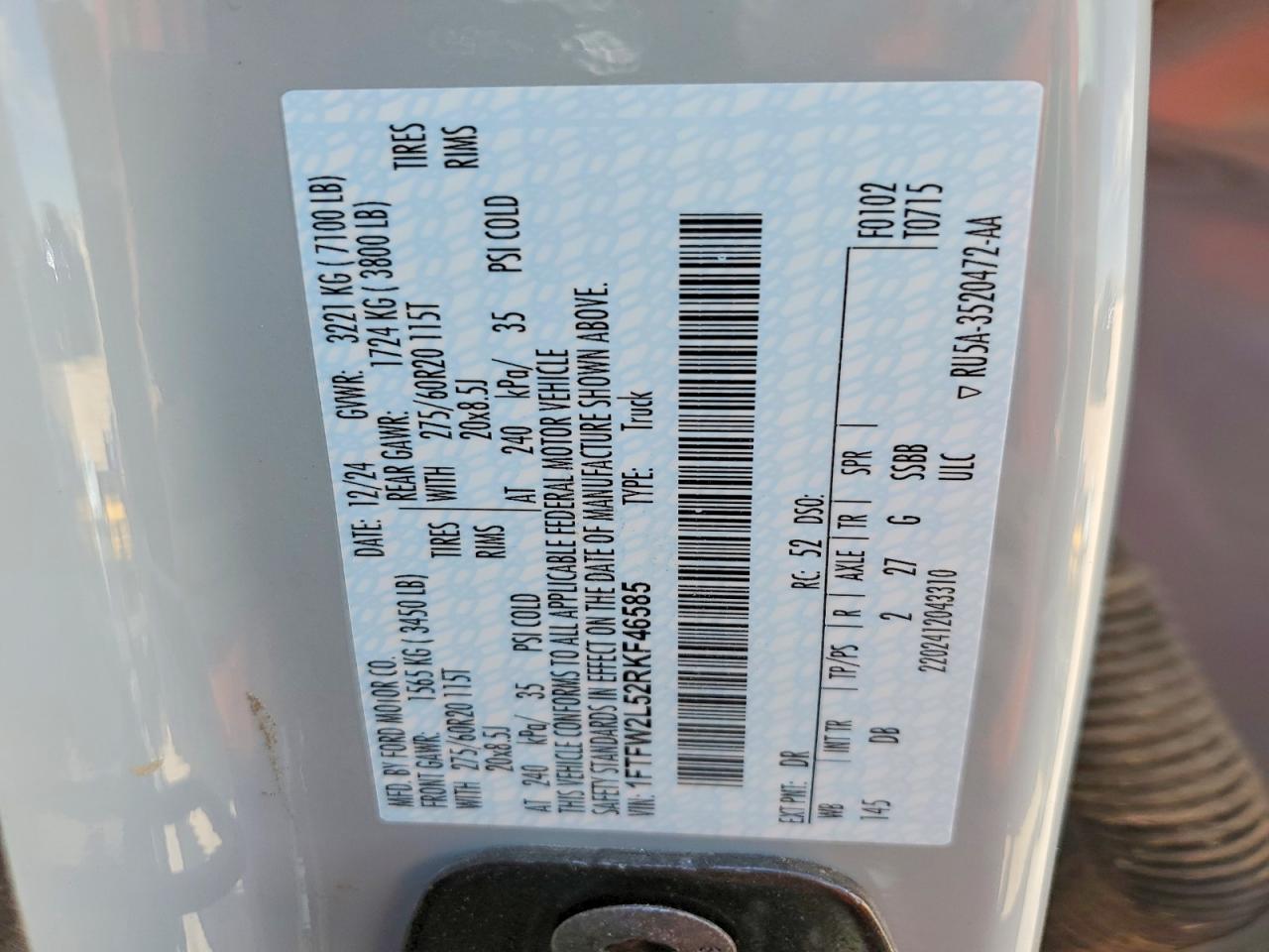 2024 FORD F150 STX photo 34