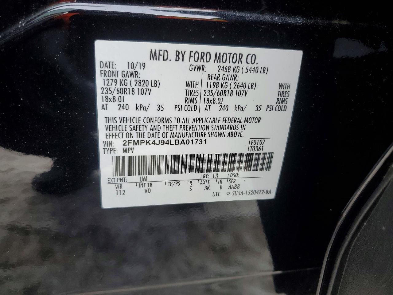 2020 FORD EDGE SEL photo 25
