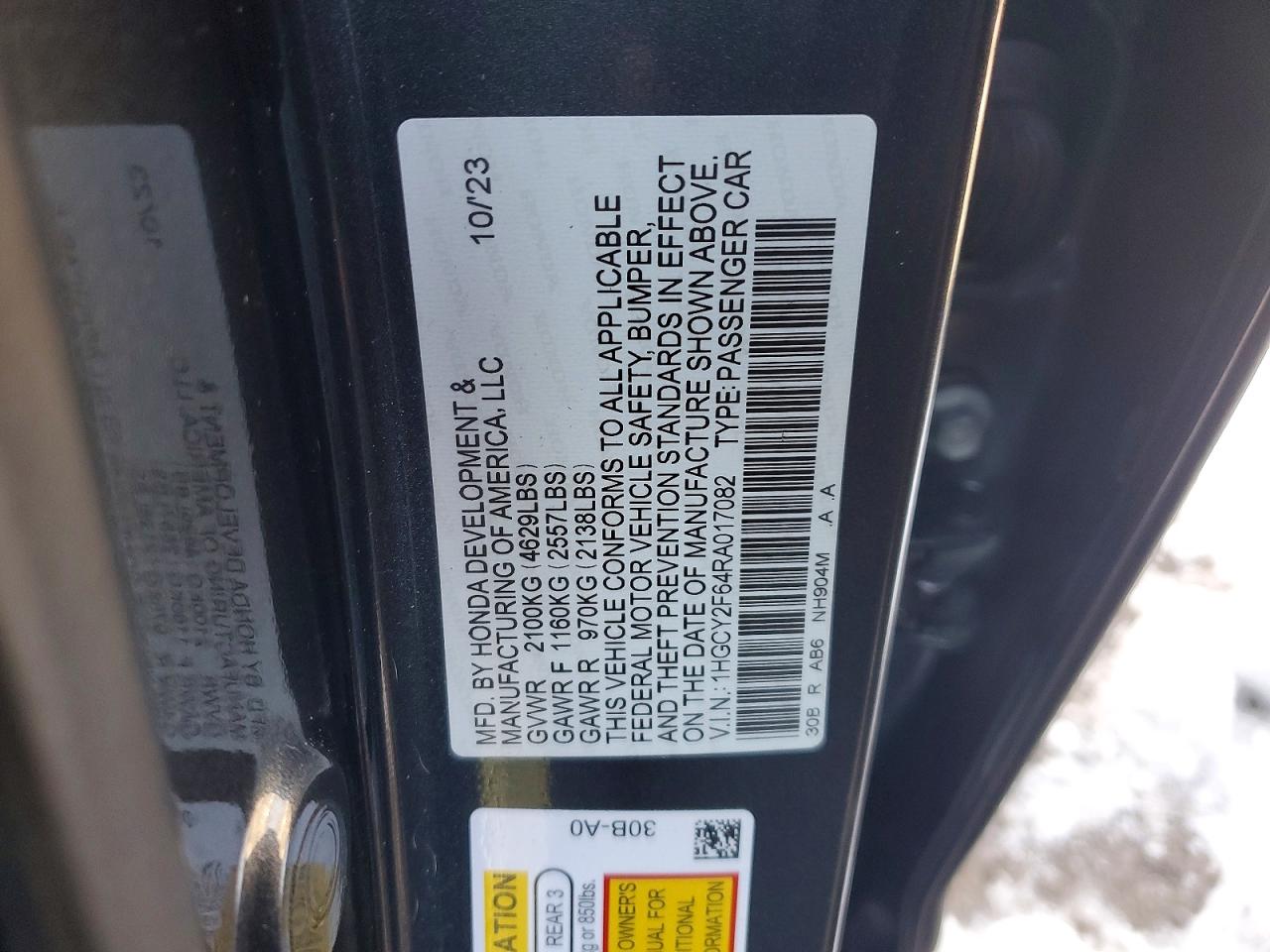 2024 HONDA ACCORD HYBRID EXL photo 12