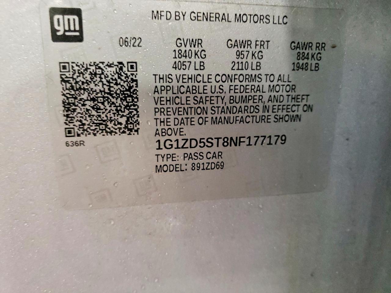 2022 CHEVROLET MALIBU LT photo 13