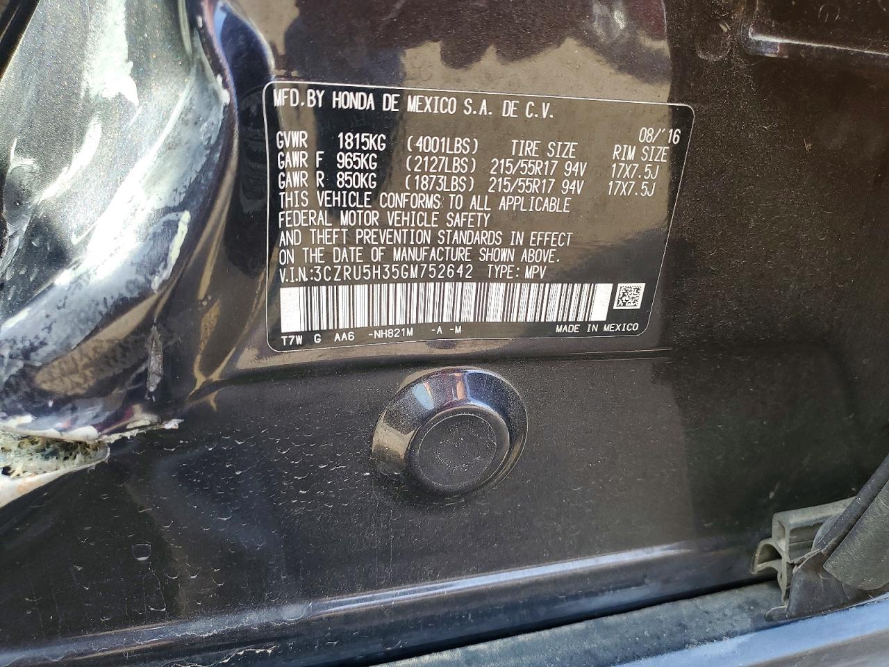 2016 HONDA HR-V photo 13