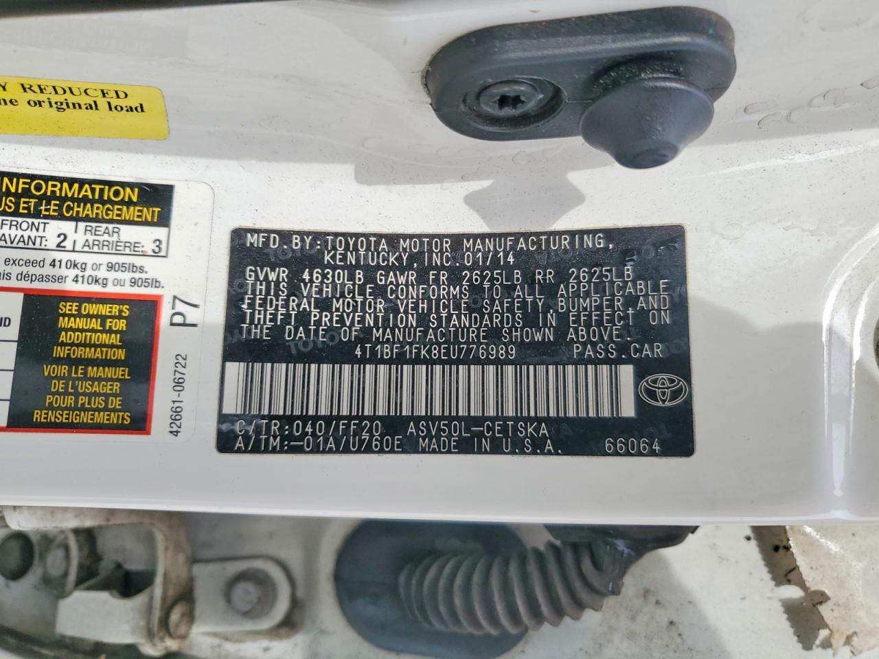 2014 TOYOTA CAMRY SE photo 34