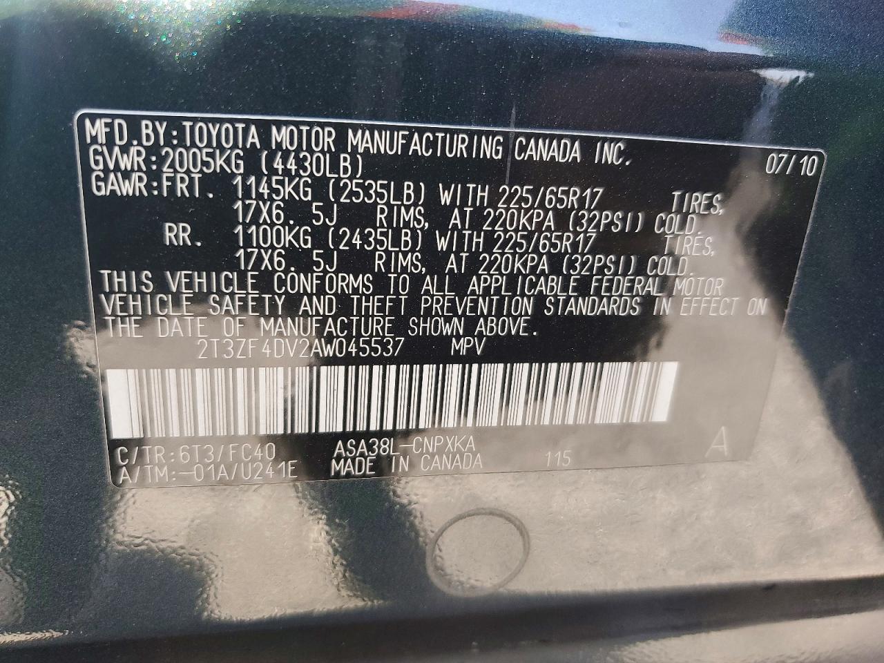 2010 TOYOTA RAV4 BASE photo 25