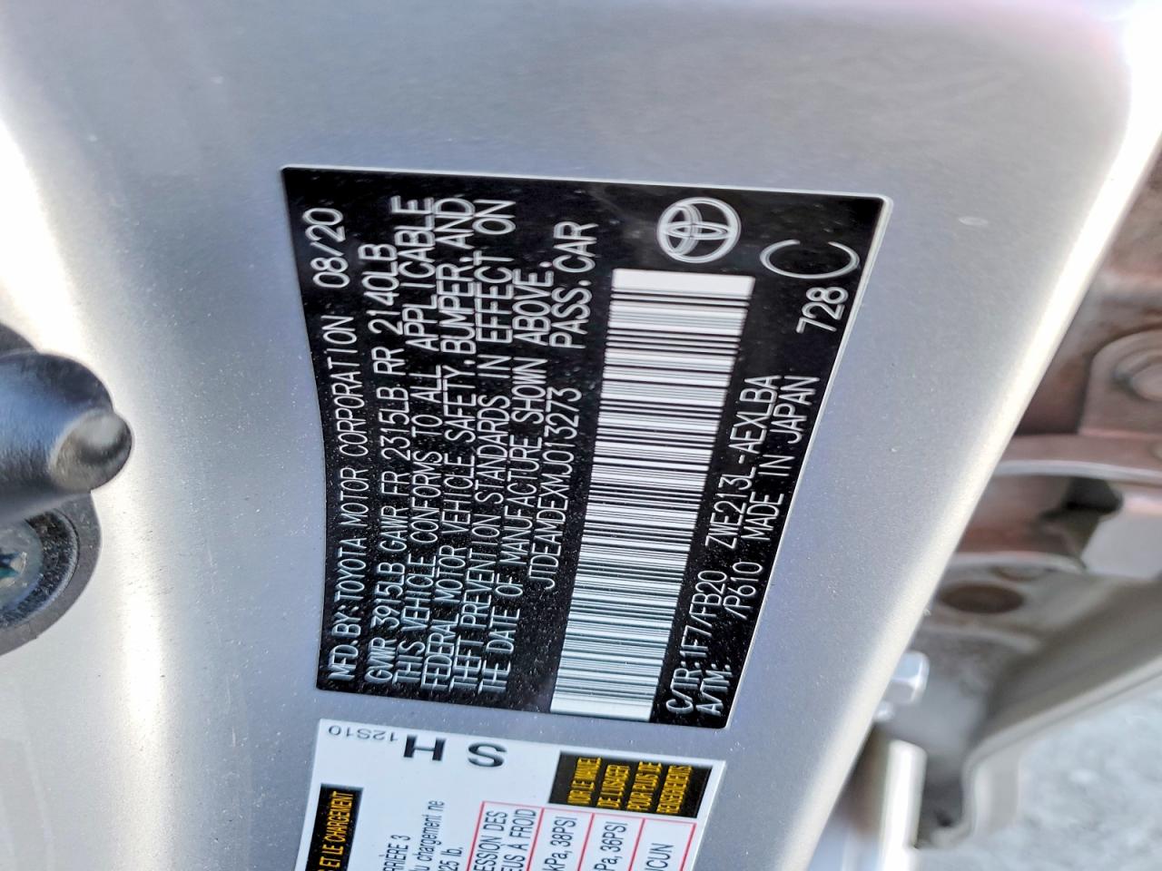 2021 TOYOTA COROLLA photo 23
