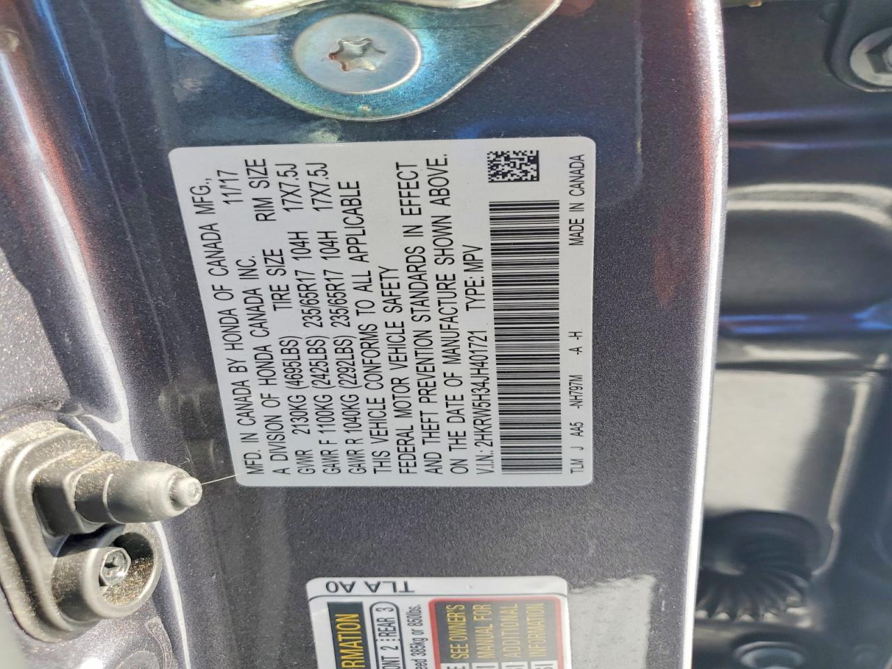 2018 HONDA CR-V LX photo 25