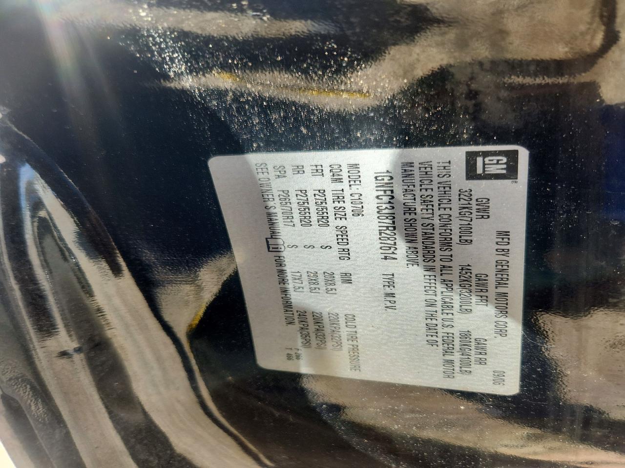 2007 CHEVROLET TAHOE C1500 photo 13