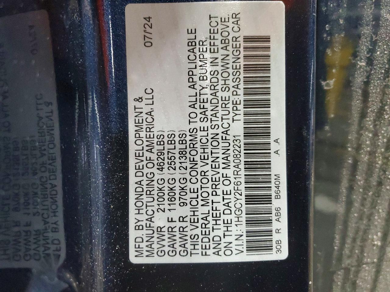 2024 HONDA ACCORD HYBRID EXL photo 12