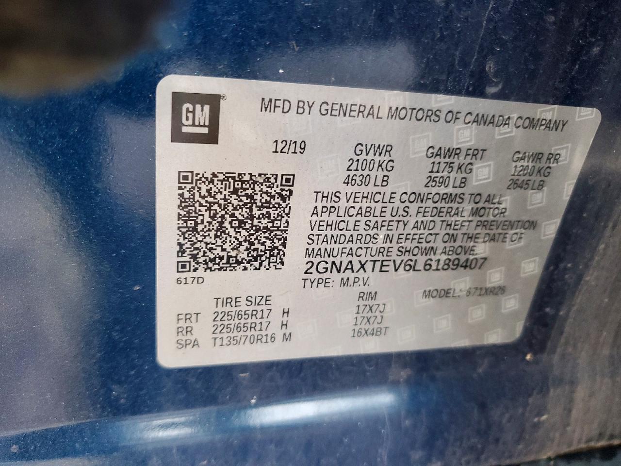 2020 CHEVROLET EQUINOX LT photo 13