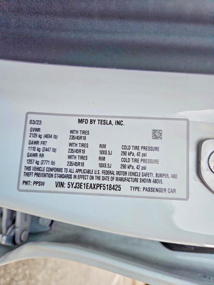 2023 TESLA MODEL 3 photo 12