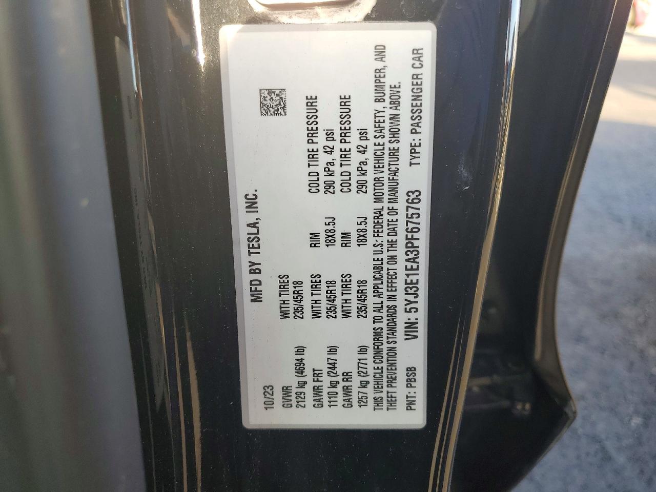 2023 TESLA MODEL 3 photo 37
