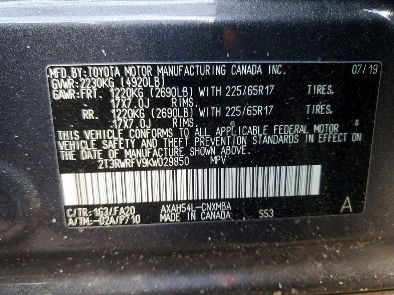 2019 TOYOTA RAV4 XLE photo 13