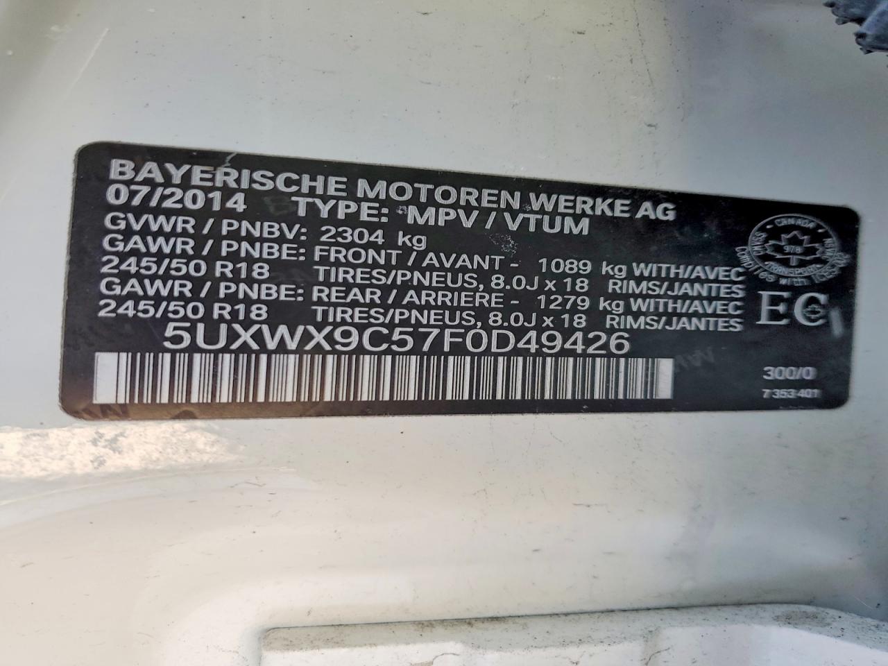 2015 BMW X3 XDRIVE28I photo 37