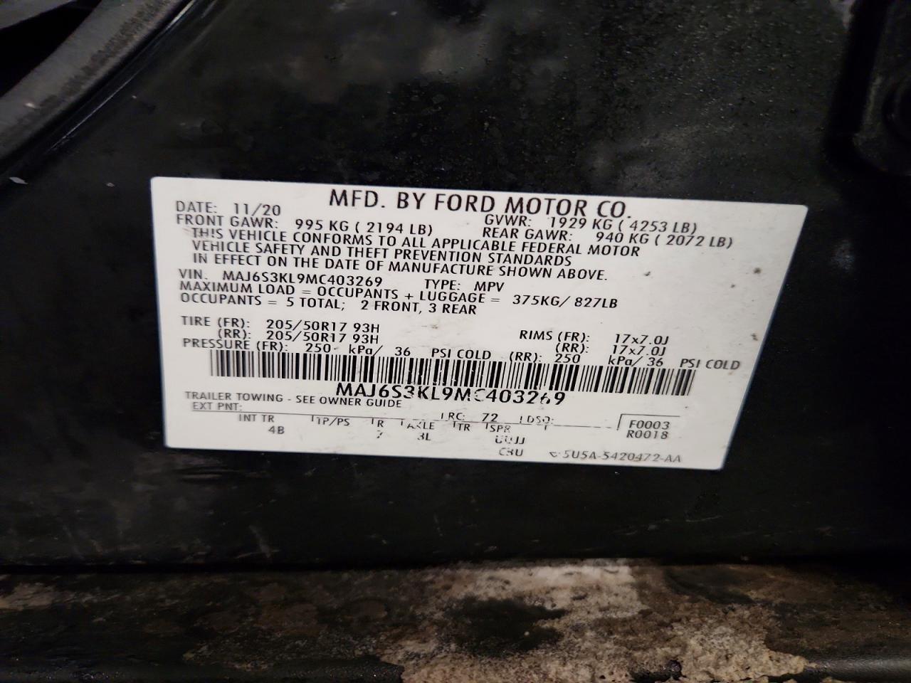 2021 FORD ECOSPORT TITANIUM photo 13