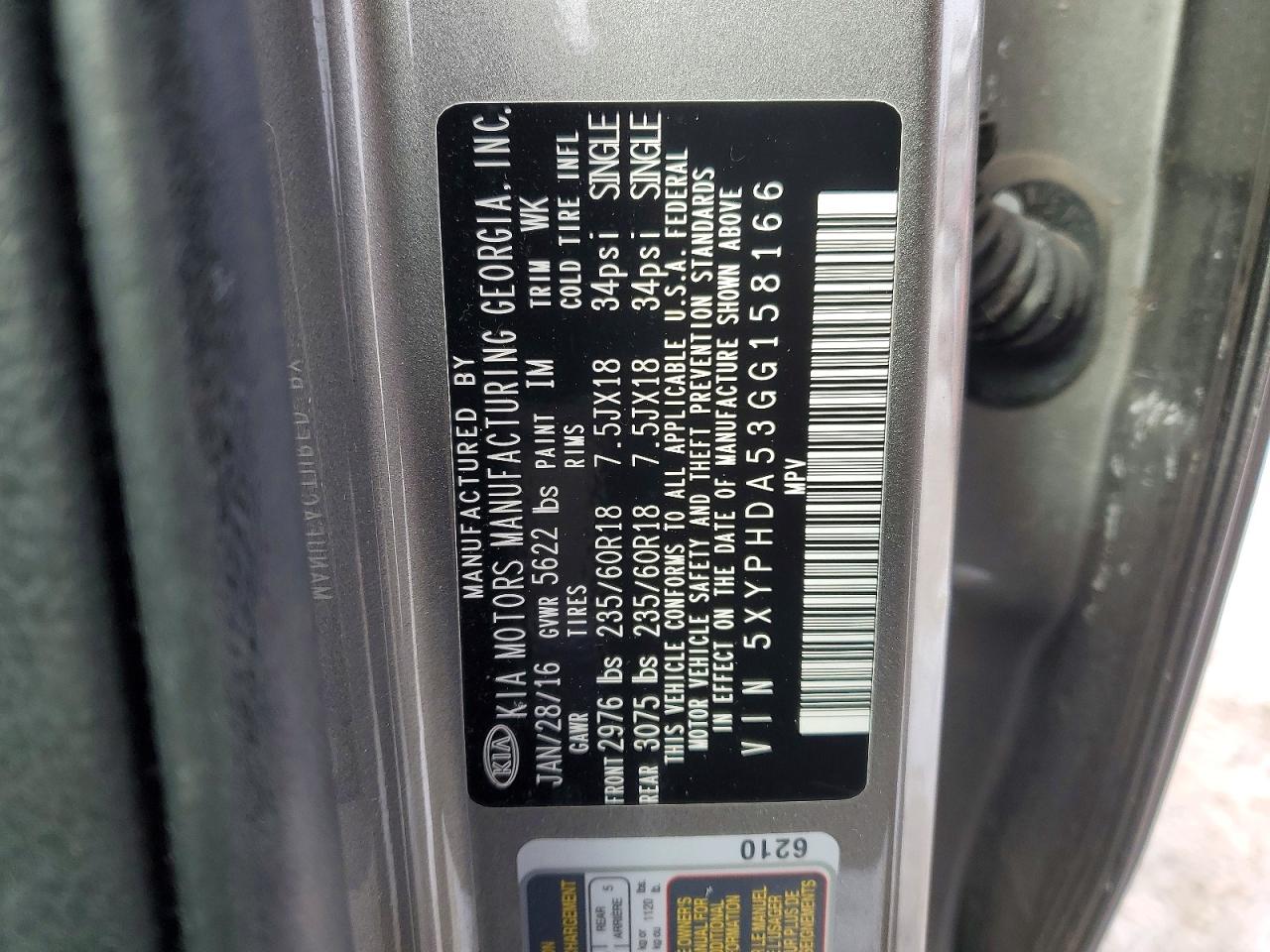 2016 KIA SORENTO EX photo 25