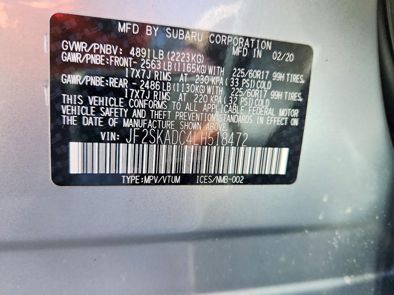 2020 SUBARU FORESTER photo 14