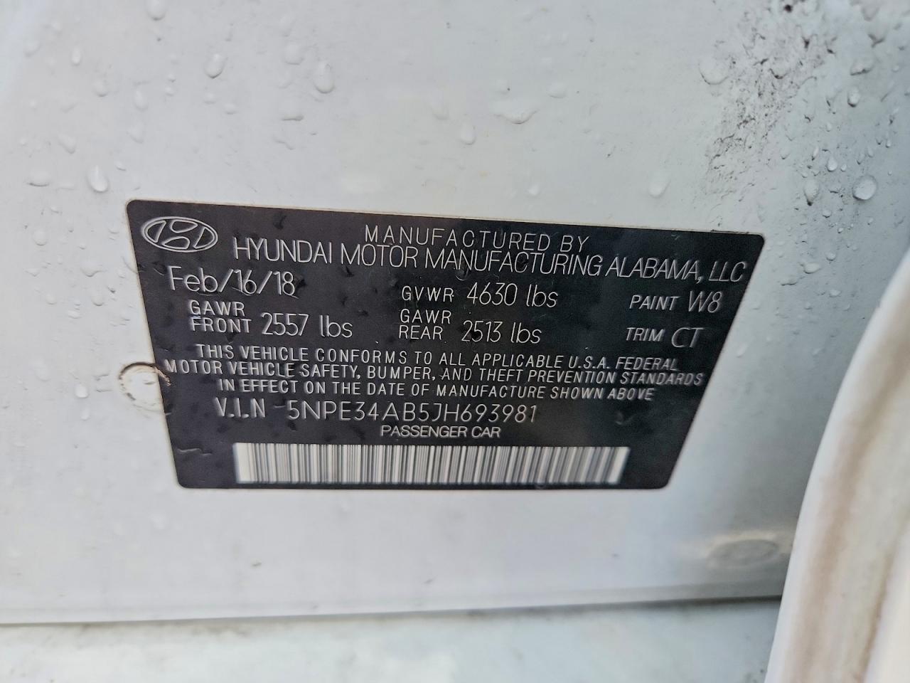 2018 HYUNDAI SONATA SPORT photo 34