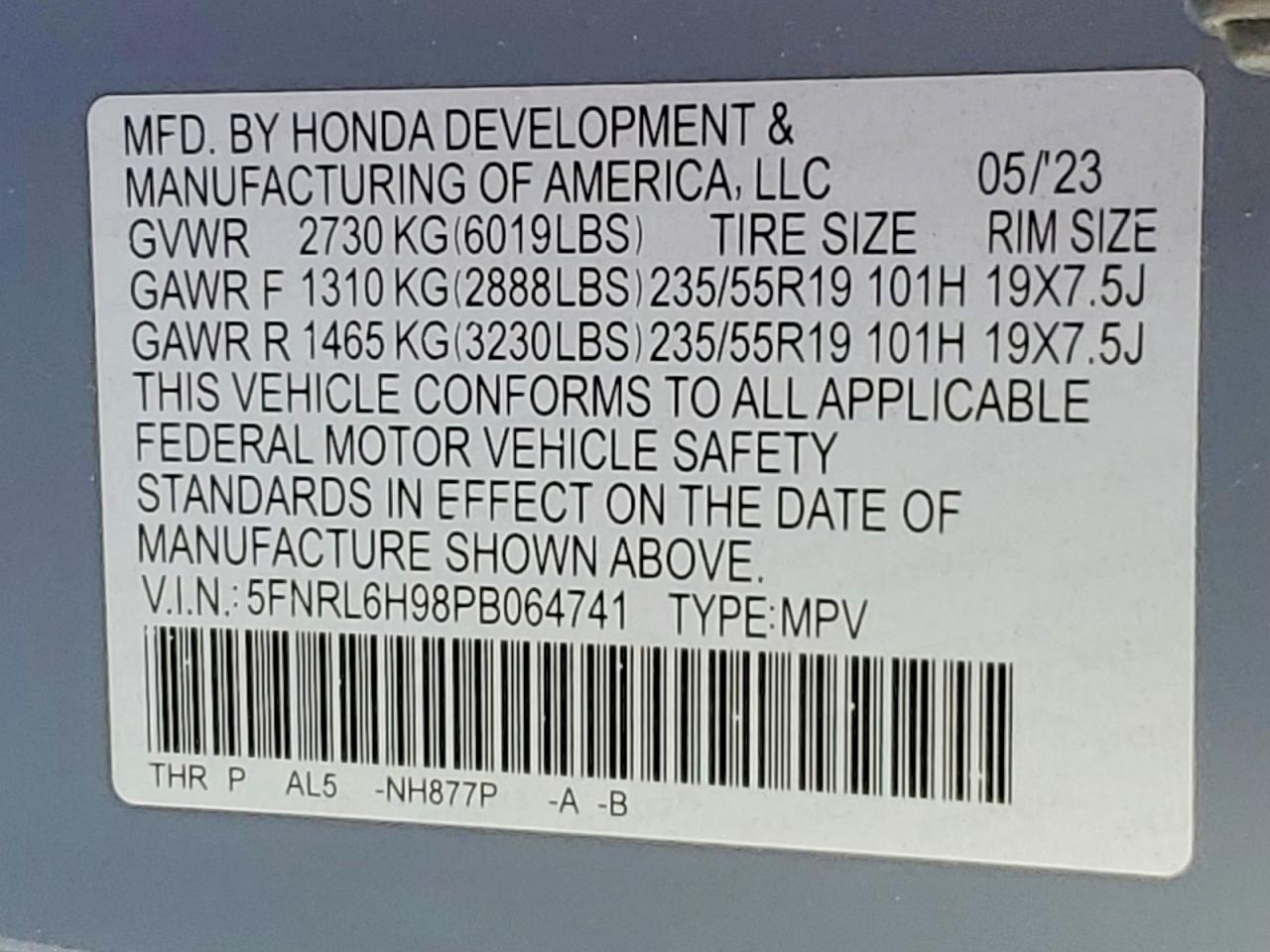 2023 HONDA ODYSSEY ELITE photo 13