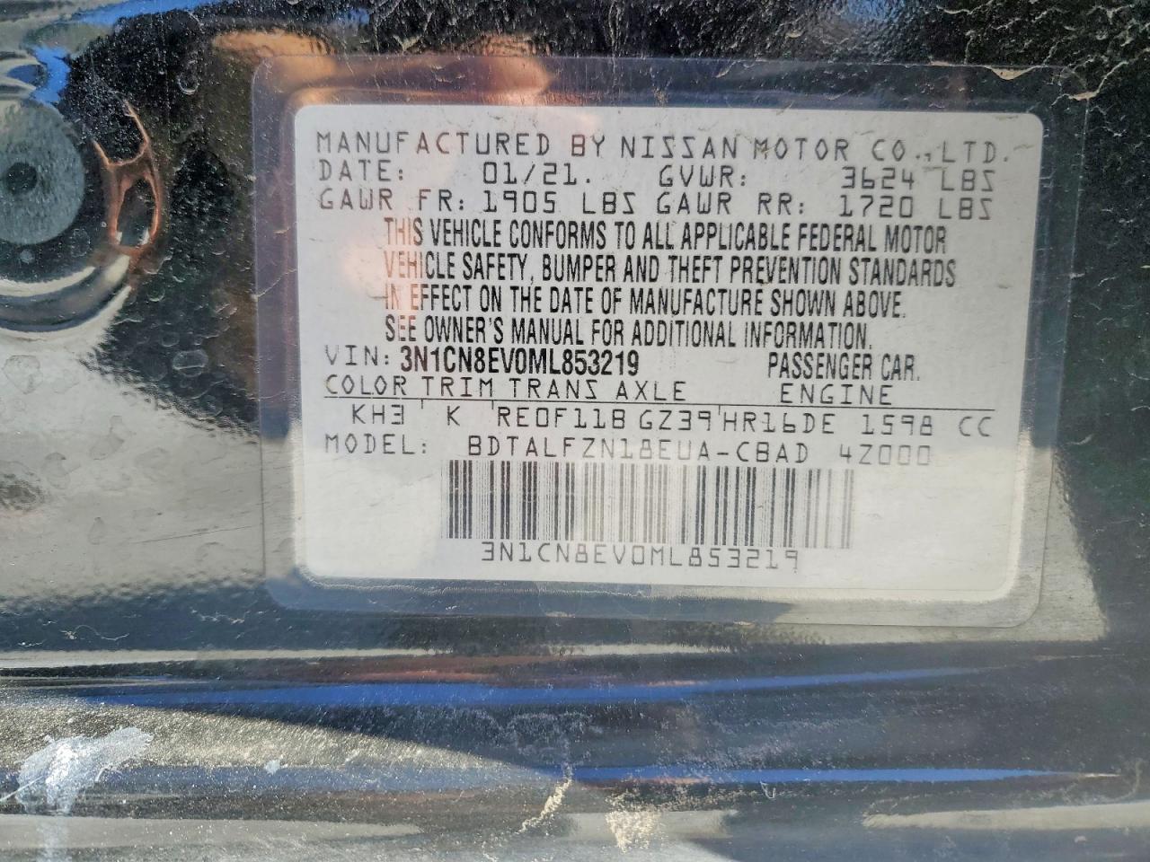 2021 NISSAN VERSA SV photo 23